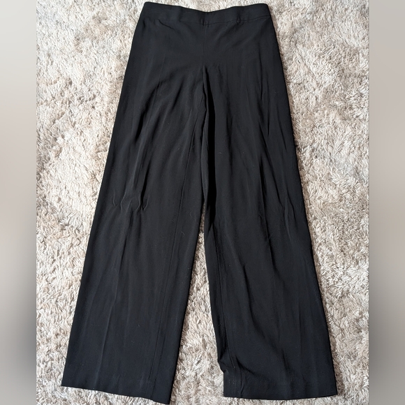 Giorgio Armani Pants - Giorgio Armani Black Label (Italy) High-Rise Wide Leg Black Trousers 28" X 31"